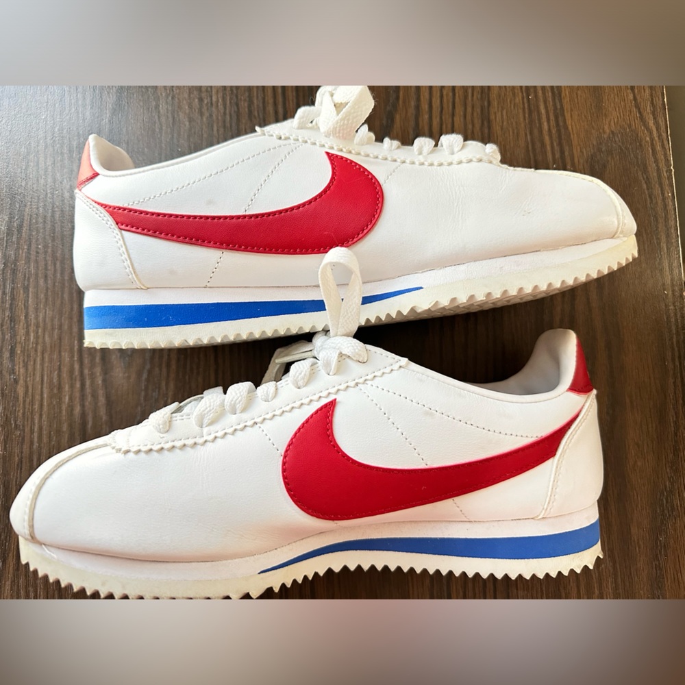 Nike Classic Cortez Forest Gump OG Women US Size 7.5 Red White & Blue Sneakers